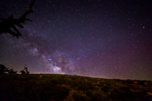 milky way and stars in the night sky