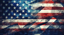 Geometric USA flag background. 