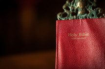 a Bible on a stand 