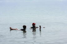 floating in the Dead Sea 