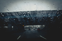 rain on a windshield 