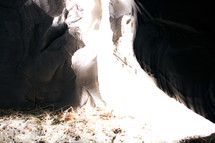 light entering Jesus' tomb