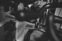 exercise bike in a gym 
