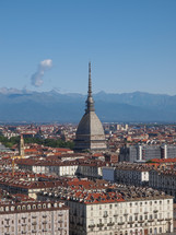 Aerial view of the city of Turin, Italy