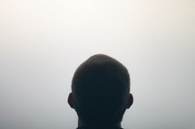 Back of a man's head.