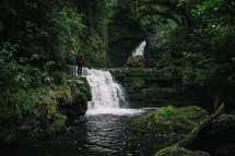 exploring waterfalls in New Zealand 