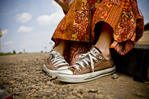 A girls shoes in Uganda 
