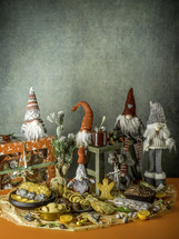 Christmas elf decor with treats