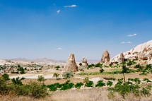 rock formations and desert landscape 