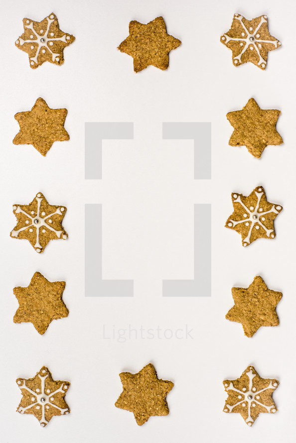 star cookie Christmas border 