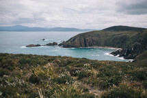 cliffs along a shoreline in Tasmania 