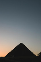 silhouette of a pyramid in Egypt 