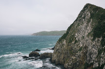 cliffs along the coastline of New Zealand 