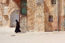 Ethiopian monk in old city Jerusalem