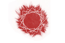 abstract crown of thorns in red