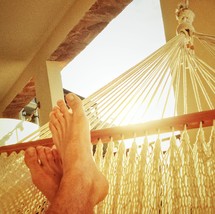 Feet on hammock