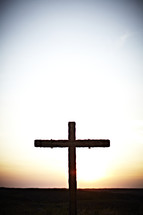 A cross at sunrise
