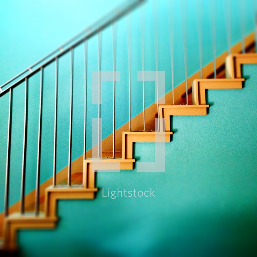 Turquoise staircase