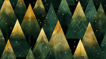 Modern trees background with green and gold. 