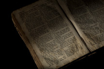 pages of an open bible