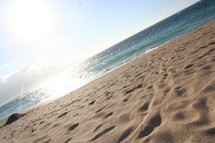 Sandy beach on a sunny day