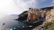 Riomaggiore seacoast, Italian city of Cinque Terre