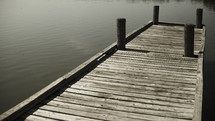 wooden dock on a lake