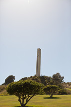 obelisk against blue sky 