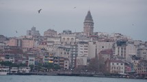 İstanbul Türkiye Old City Cityscape and Galata Kulesi Tower from Galata Köprüsü Bridge Istanbul, Turkey