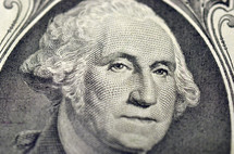 George Washington on the dollar bill