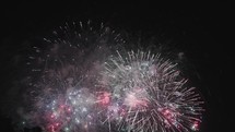 Fireworks display in slow motion