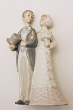 porcelain bride and groom cake topper