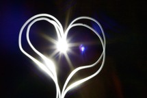 A heart shaped light