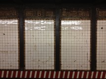 Subway train wall
