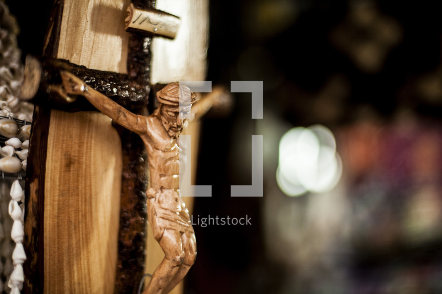 A wooden crucifix