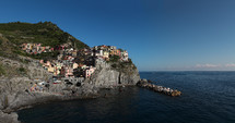 village houses on Italian coastline