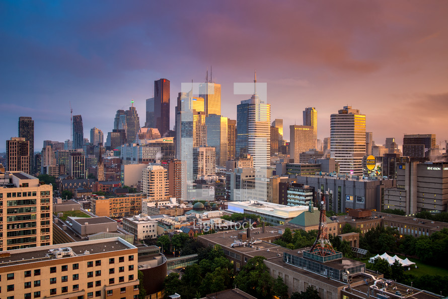 Toronto at sunset 