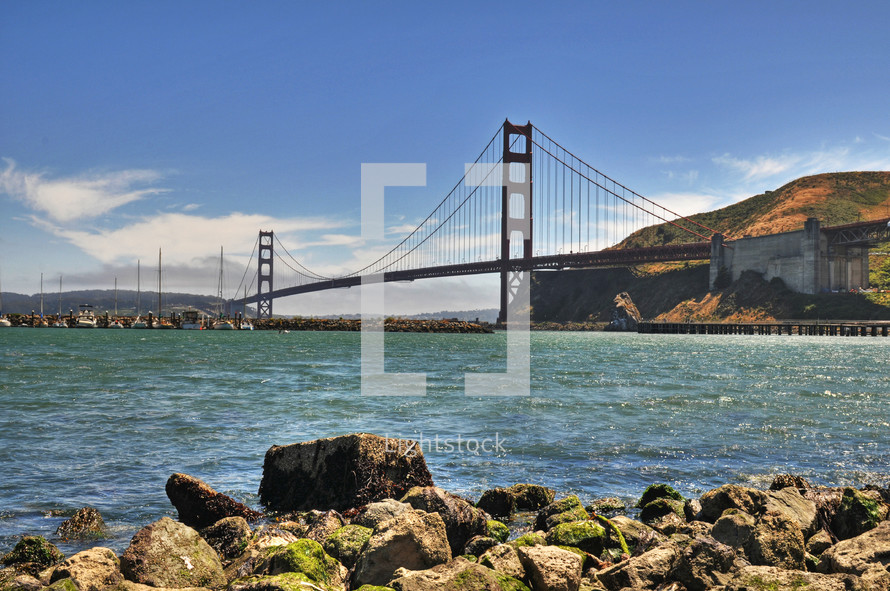 San Francisco bridge and harbor 