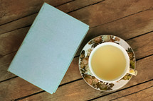book and tea cup 