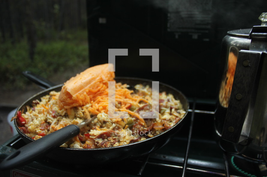cooking outdoors while camping 
