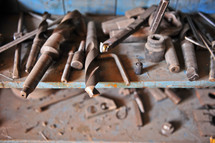 rusty drill bits
