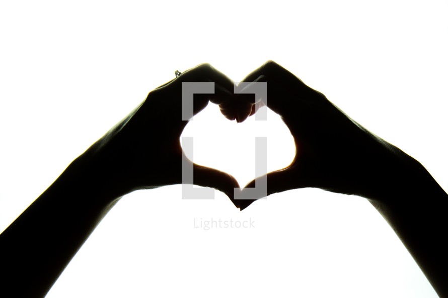 heart shape out of hands 