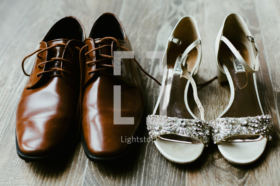 bride and groom shoes 