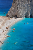 Ionian Sea from Keri, Zakinthos island, Greece. Vacation concept background