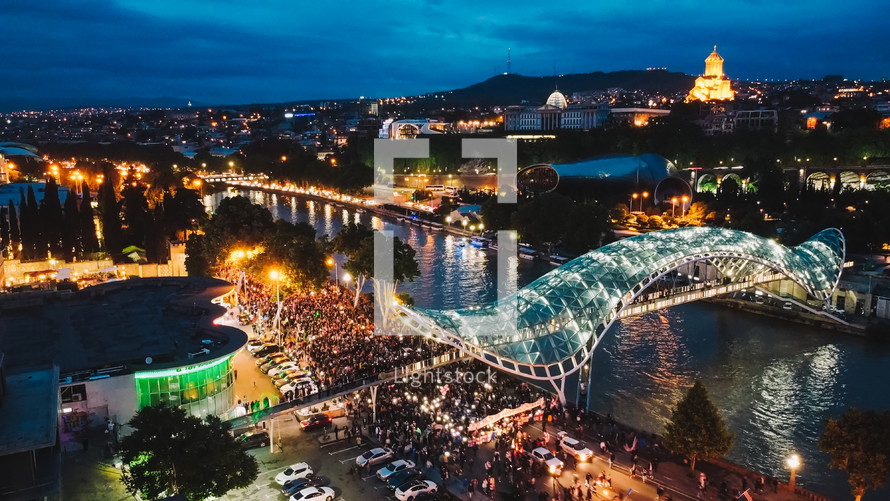 Georgia Protest Aerial View