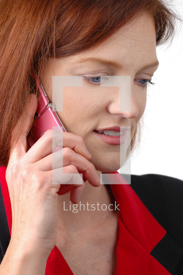woman talking on a cellphone 