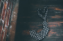 heart shape on a necktie 
