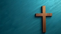 Cross on a teal background for slide shows