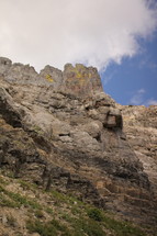 rugged cliffs on a mountain 
