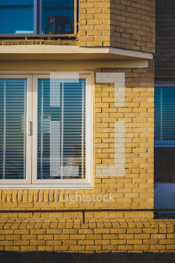 brick apartment and windows 